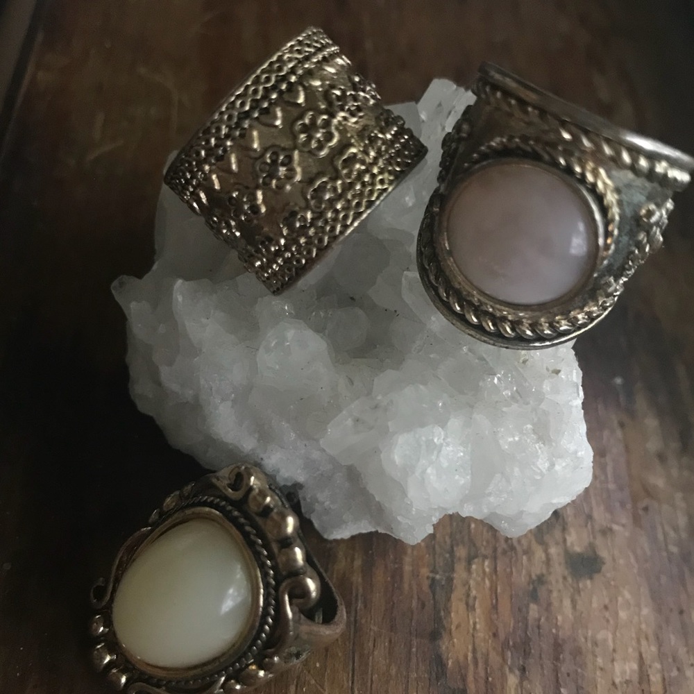 Gently worn set of gold rings